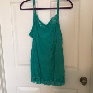 Teal Lace Textured Cami